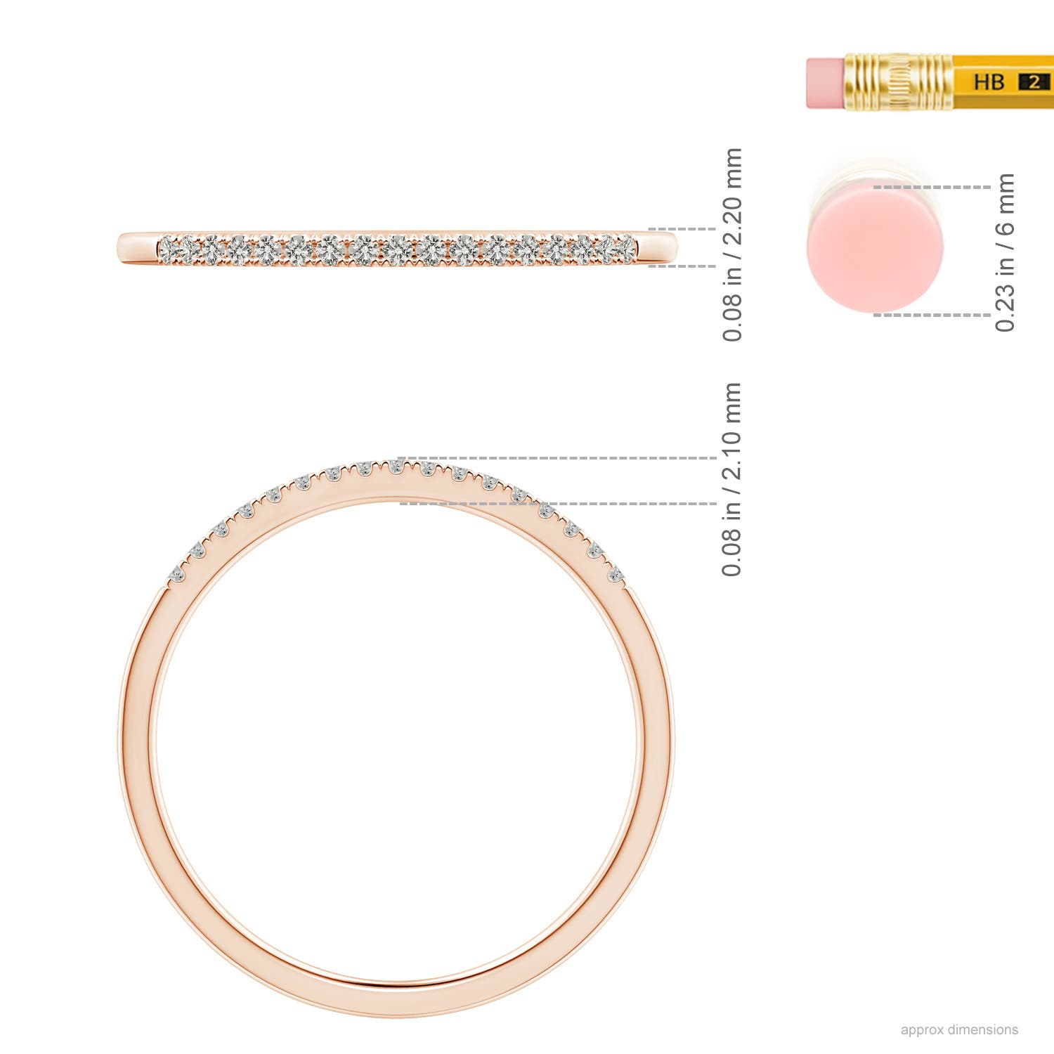 K, I3 / 0.12 CT / 14 KT Rose Gold