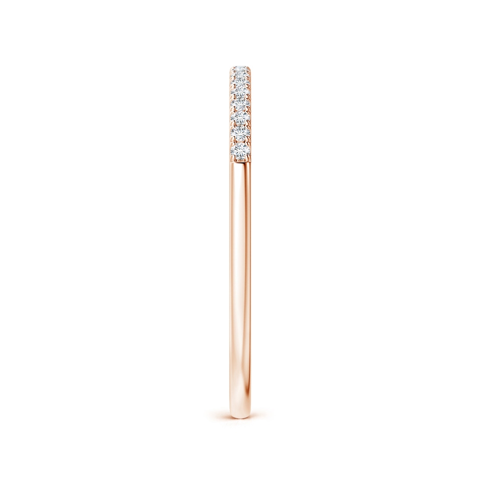 1.2mm GVS2 Fishtail Set Diamond Semi Eternity Wedding Band for Her in Rose Gold side-2