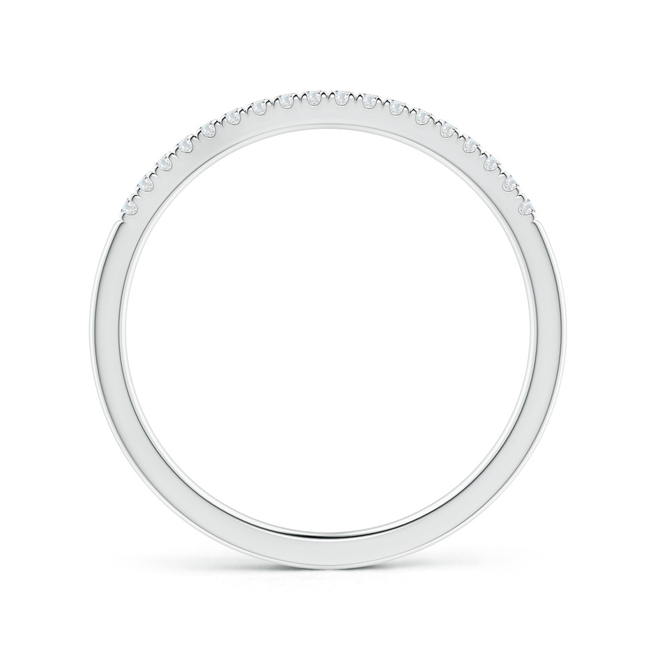 1.2mm GVS2 Fishtail Set Diamond Semi Eternity Wedding Band for Her in White Gold side-1