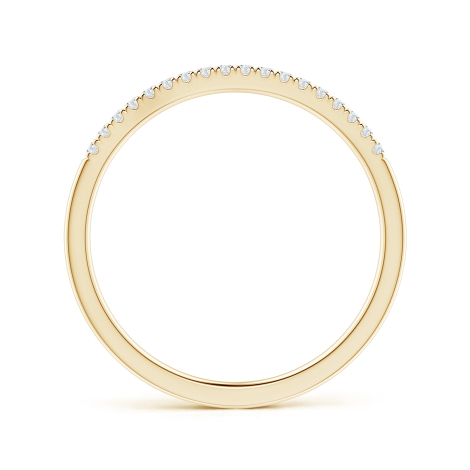 1.2mm GVS2 Fishtail Set Diamond Semi Eternity Wedding Band for Her in Yellow Gold side-1