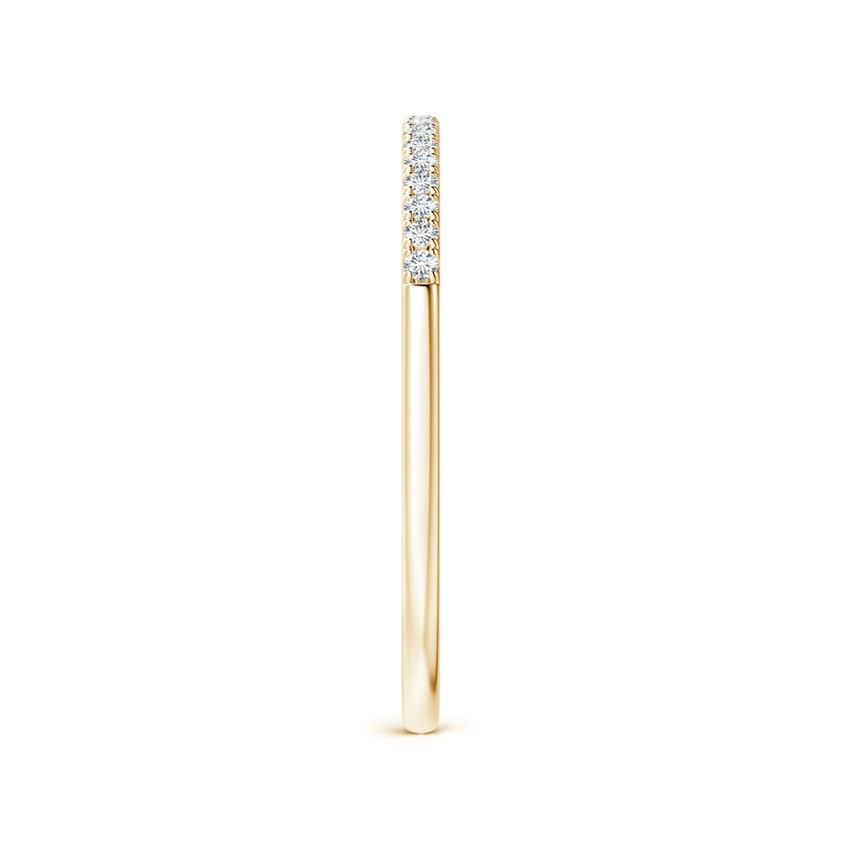 1.2mm GVS2 Fishtail Set Diamond Semi Eternity Wedding Band for Her in Yellow Gold side-2