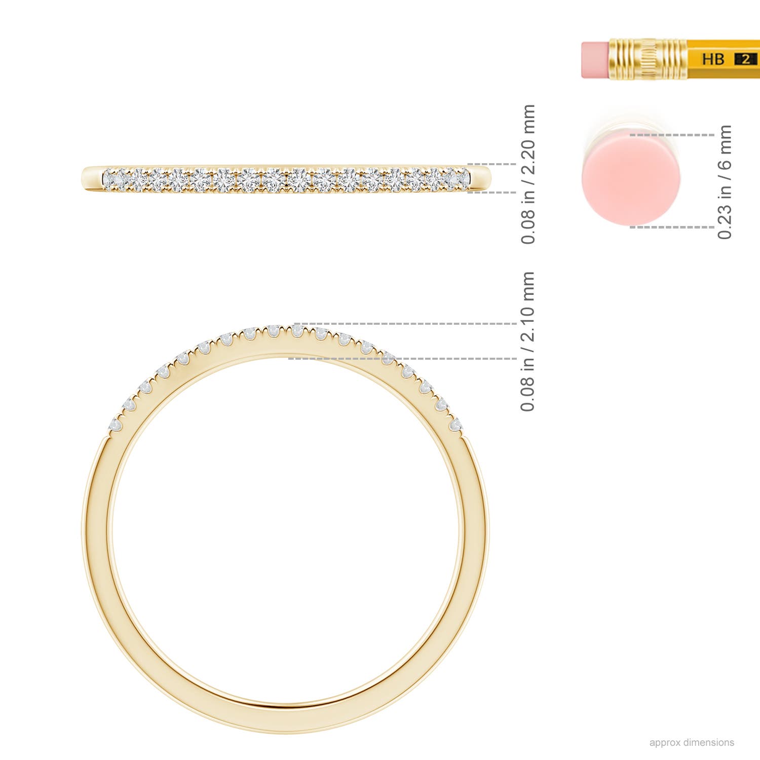 H, SI2 / 0.15 CT / 14 KT Yellow Gold