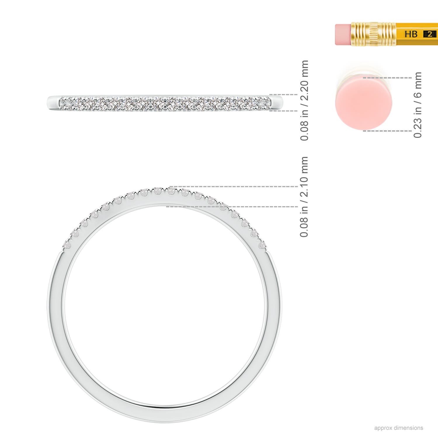 I-J, I1-I2 / 0.15 CT / 14 KT White Gold