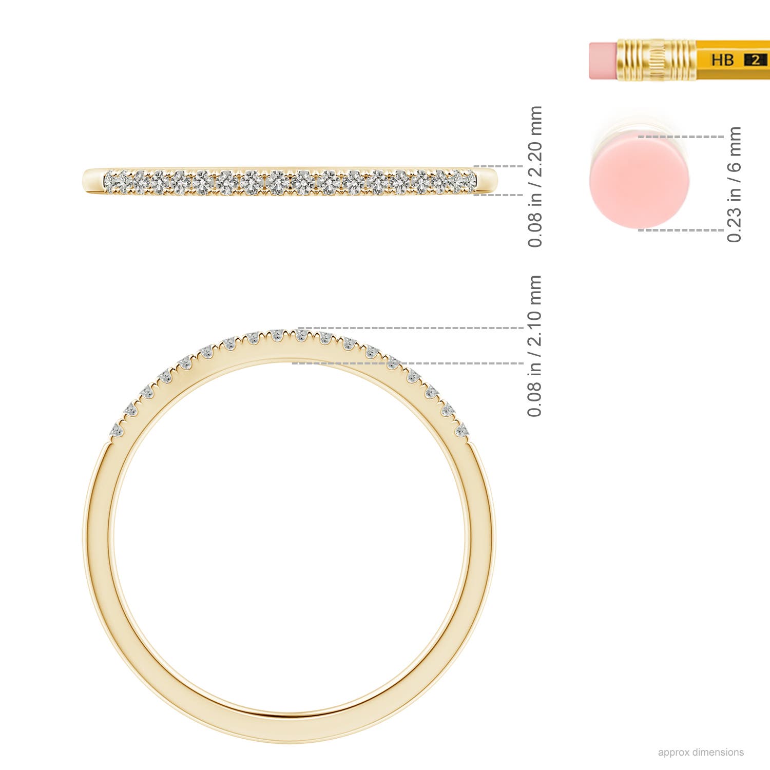 K, I3 / 0.15 CT / 14 KT Yellow Gold