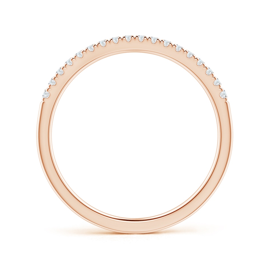1.3mm GVS2 Fishtail Set Diamond Semi Eternity Wedding Band for Her in Rose Gold side-1