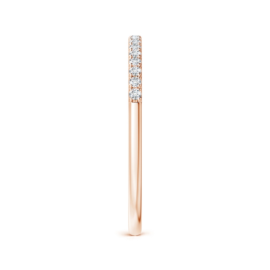 1.3mm GVS2 Fishtail Set Diamond Semi Eternity Wedding Band for Her in Rose Gold side-2