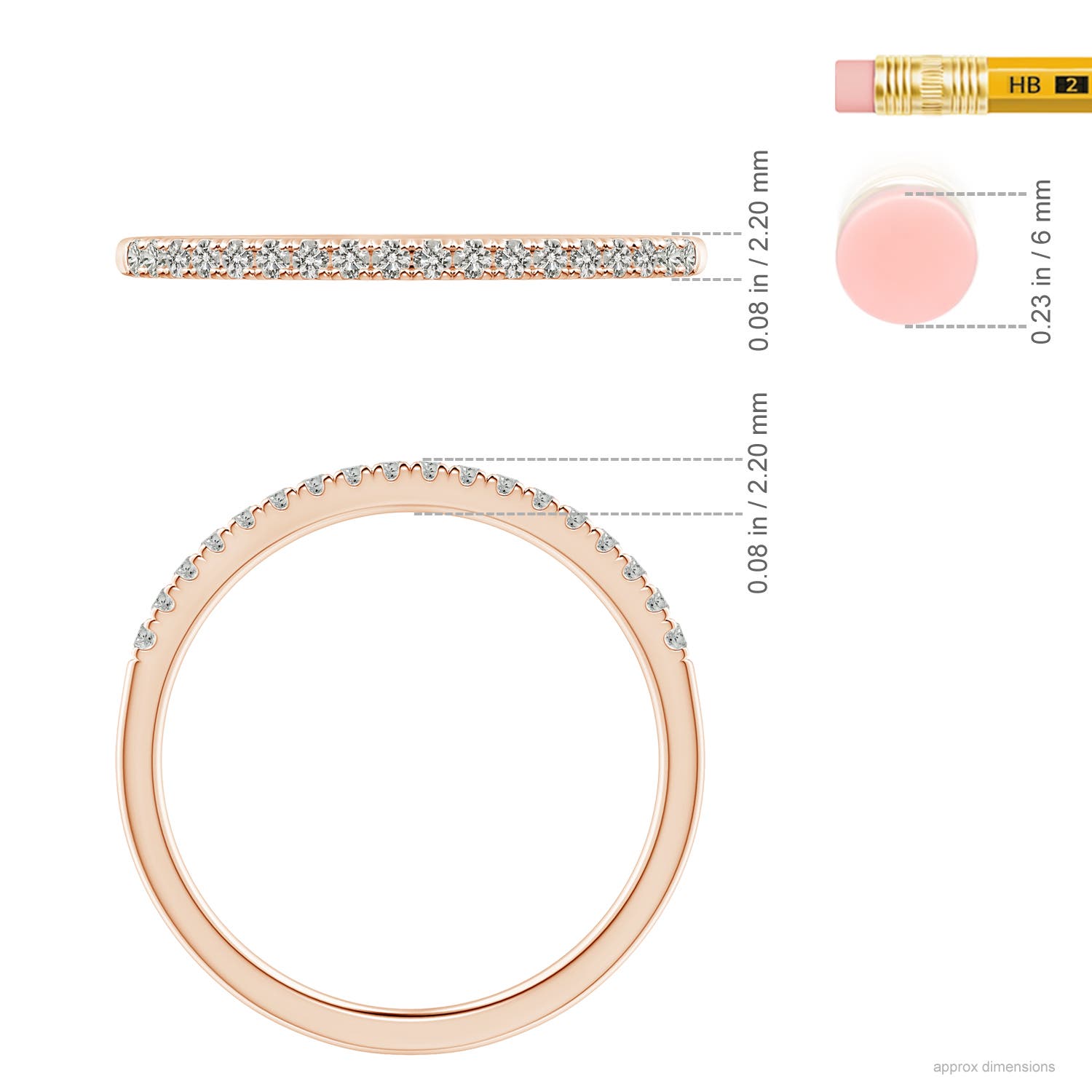 K, I3 / 0.19 CT / 14 KT Rose Gold