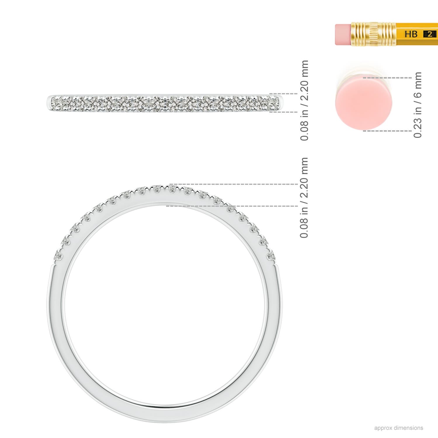 K, I3 / 0.19 CT / 14 KT White Gold