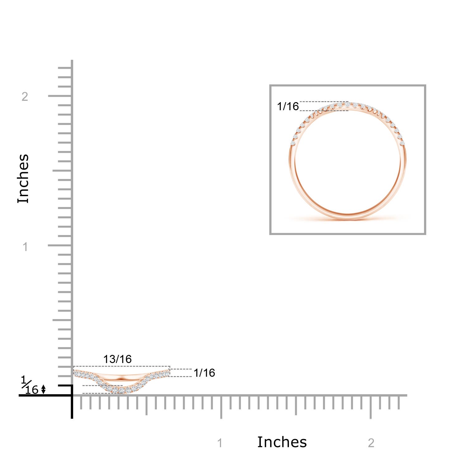 F-G, VS / 0.14 CT / 14 KT Rose Gold