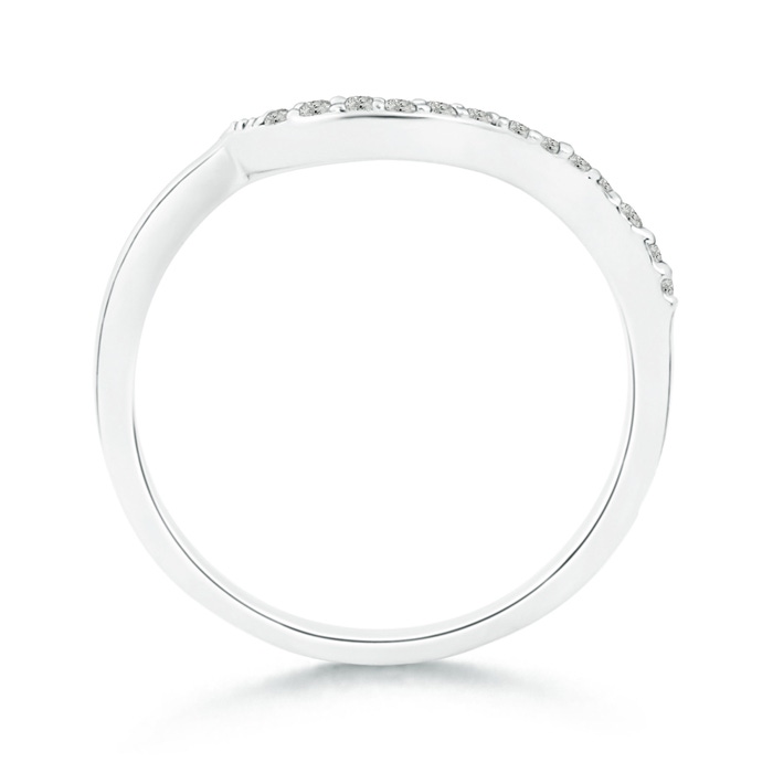 1.2mm KI3 Prong Set Diamond Swirl Wedding Band for Women in 10K White Gold product image