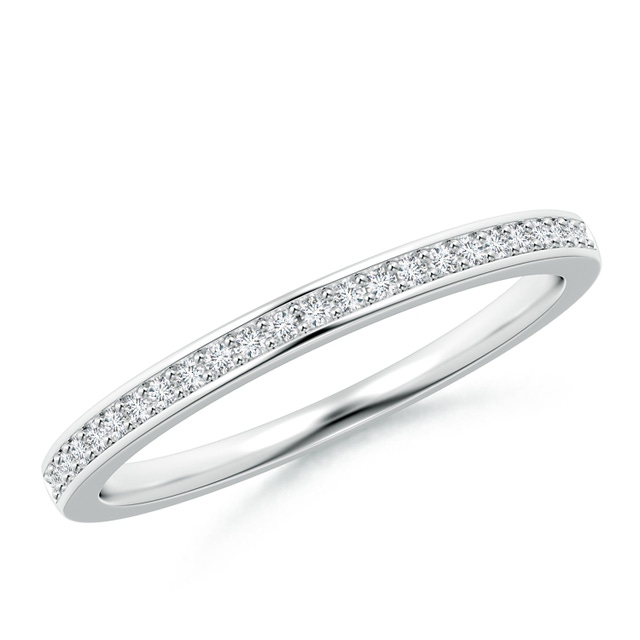 Classic Split Prong Diamond Half Eternity Wedding Ring | Angara