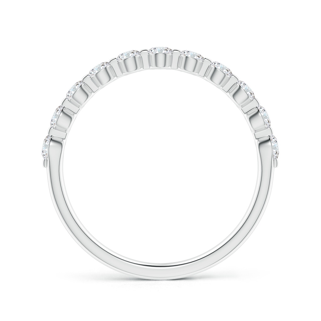 2.2mm GVS2 Floating Round Diamond Semi Eternity Wedding Band for Her in P950 Platinum Side-1