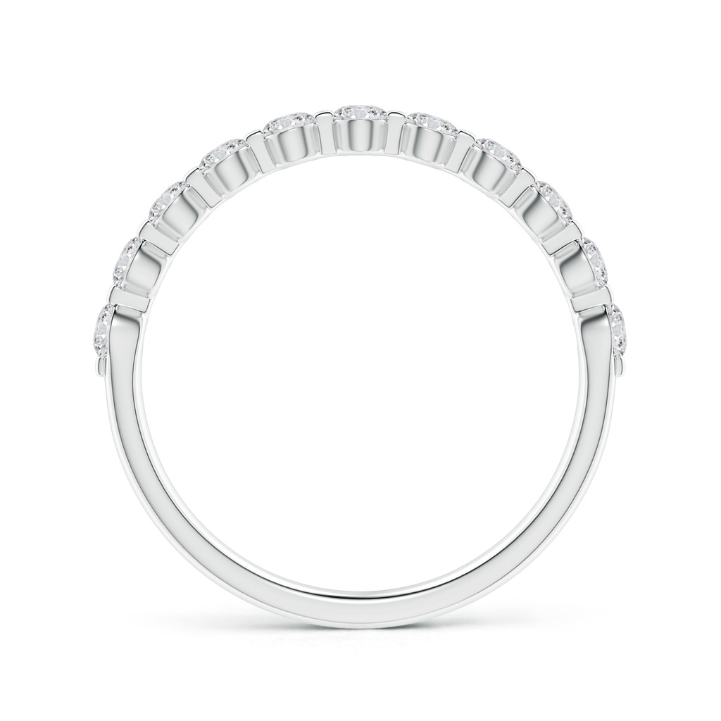 2.2mm HSI2 Floating Round Diamond Semi Eternity Wedding Band for Her in White Gold Side-1