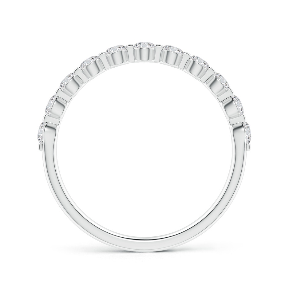 2.2mm HSI2 Floating Round Diamond Semi Eternity Wedding Band for Her in White Gold side-1