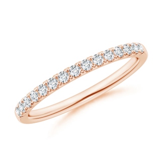 1.55mm GVS2 Half Eternity Round Diamond Wedding Band for Her in 10K Rose Gold