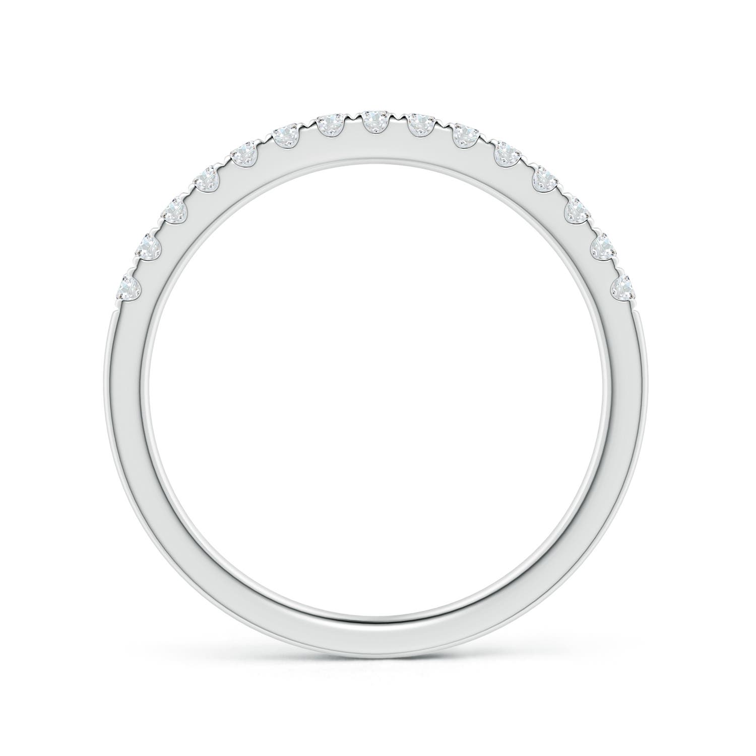 1.55mm GVS2 Half Eternity Round Diamond Wedding Band for Her in P950 Platinum