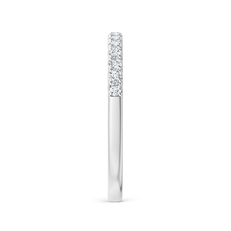 1.55mm GVS2 Half Eternity Round Diamond Wedding Band for Her in White Gold side-2