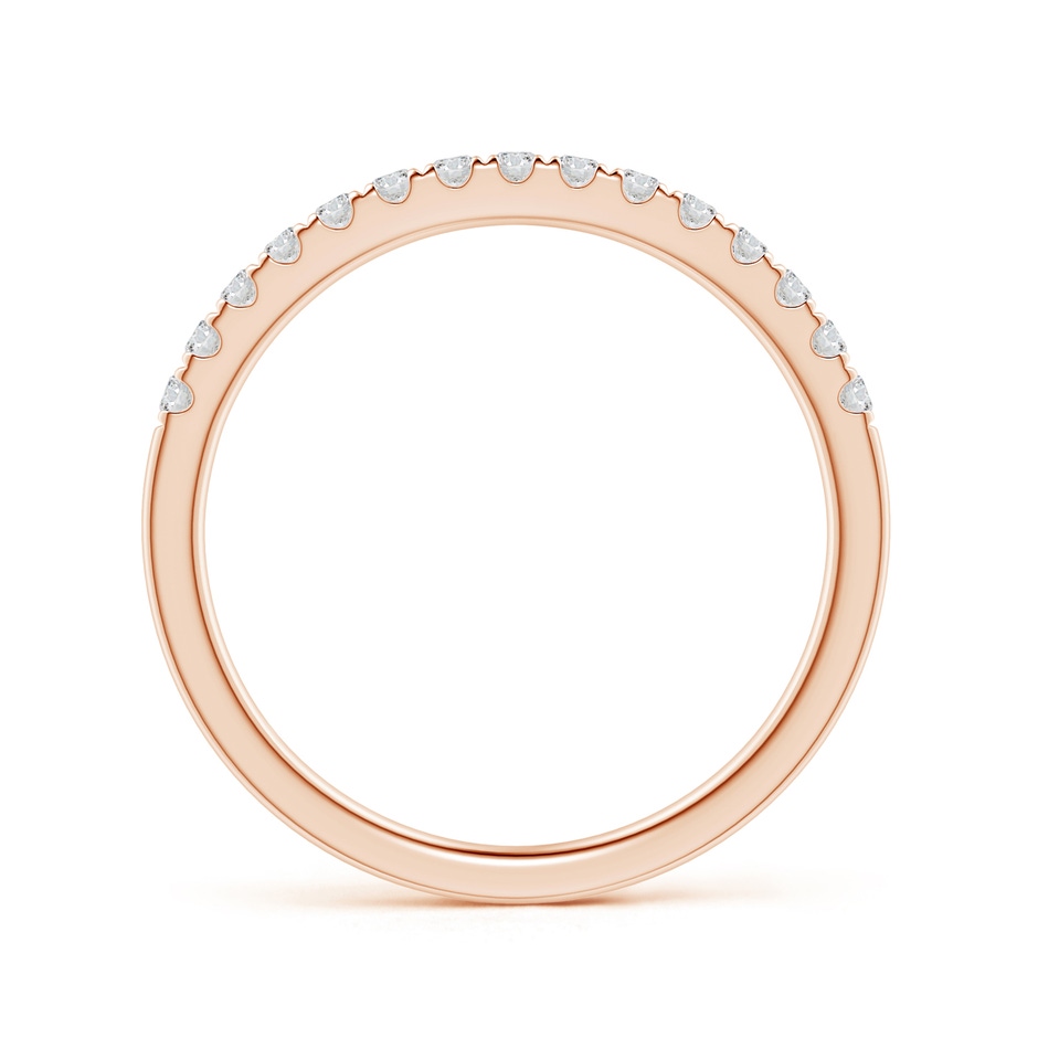 1.55mm HSI2 Half Eternity Round Diamond Wedding Band for Her in Rose Gold side-1