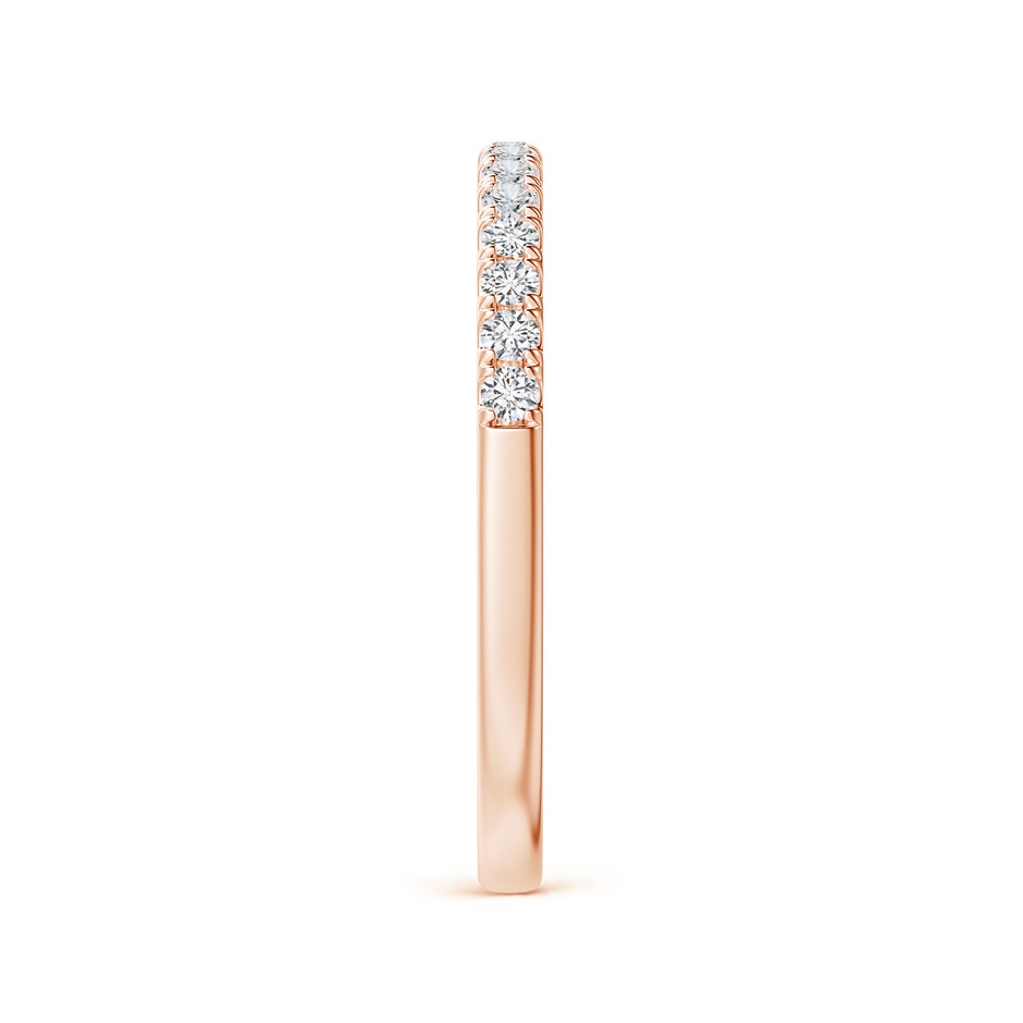 1.55mm HSI2 Half Eternity Round Diamond Wedding Band for Her in Rose Gold side-2