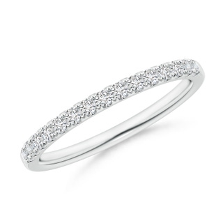 1.55mm HSI2 Half Eternity Round Diamond Wedding Band for Her in White Gold