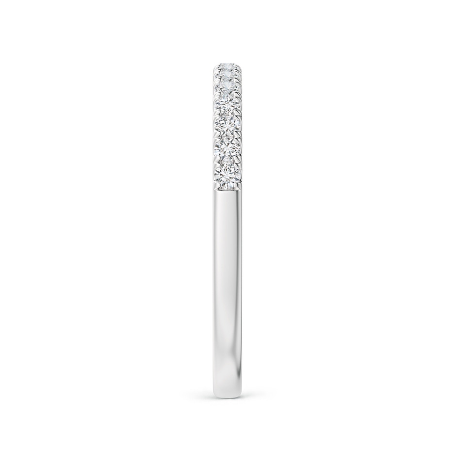 1.55mm HSI2 Half Eternity Round Diamond Wedding Band for Her in White Gold side-2