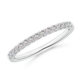 1.55mm IJI1I2 Half Eternity Round Diamond Wedding Band for Her in P950 Platinum