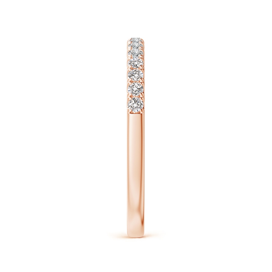 1.55mm IJI1I2 Half Eternity Round Diamond Wedding Band for Her in Rose Gold side-2