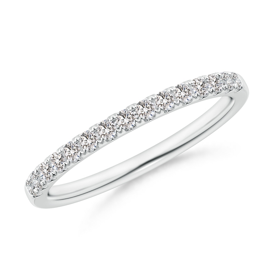 1.55mm IJI1I2 Half Eternity Round Diamond Wedding Band for Her in White Gold 