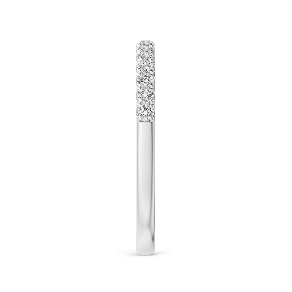 1.55mm IJI1I2 Half Eternity Round Diamond Wedding Band for Her in White Gold side-2