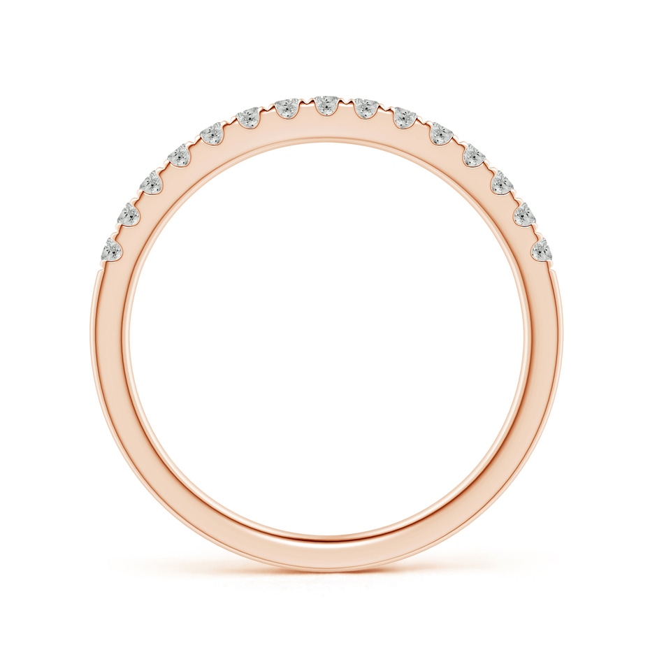 1.55mm KI3 Half Eternity Round Diamond Wedding Band for Her in Rose Gold side-1
