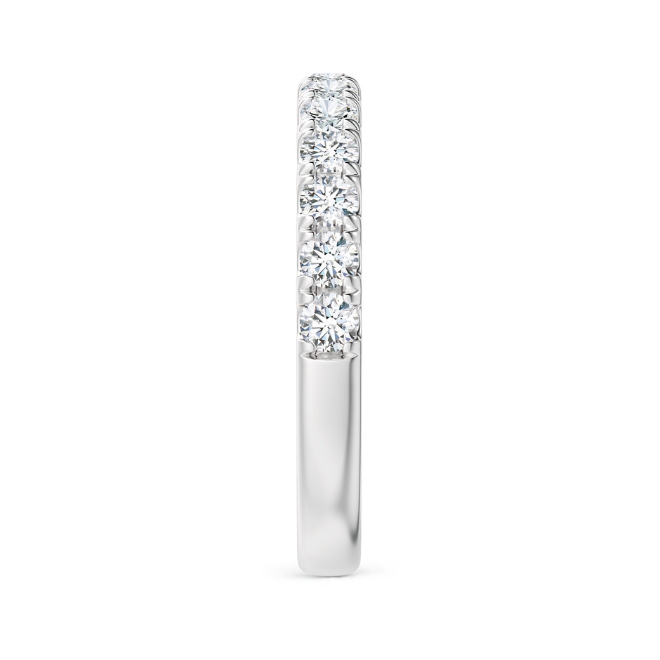 2.4mm GVS2 Half Eternity Round Diamond Wedding Band for Her in P950 Platinum side-2