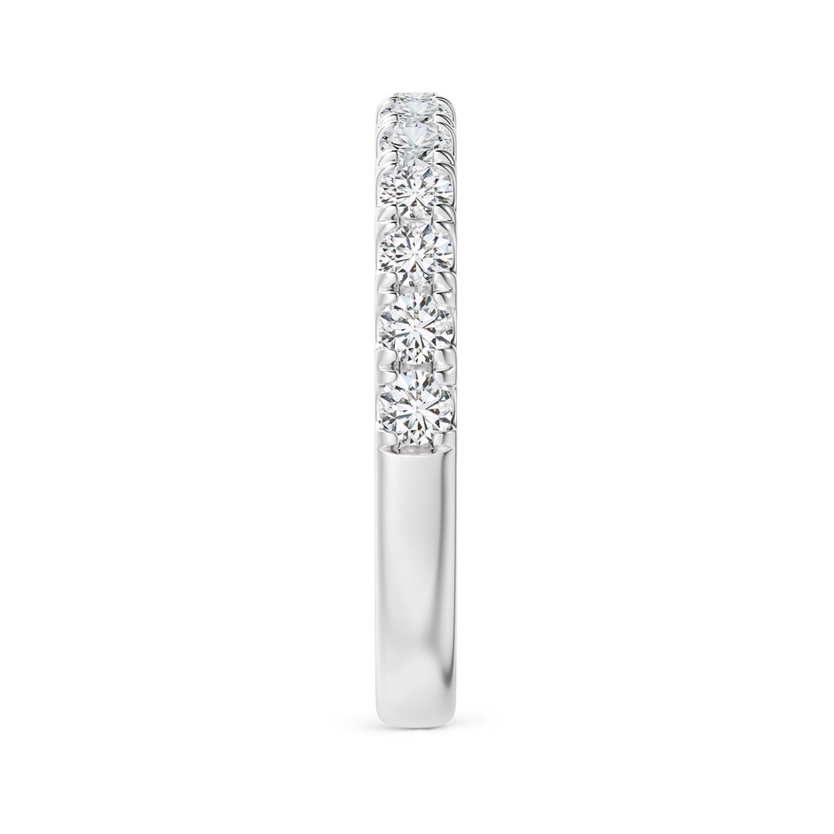 2.4mm HSI2 Half Eternity Round Diamond Wedding Band for Her in P950 Platinum side-2