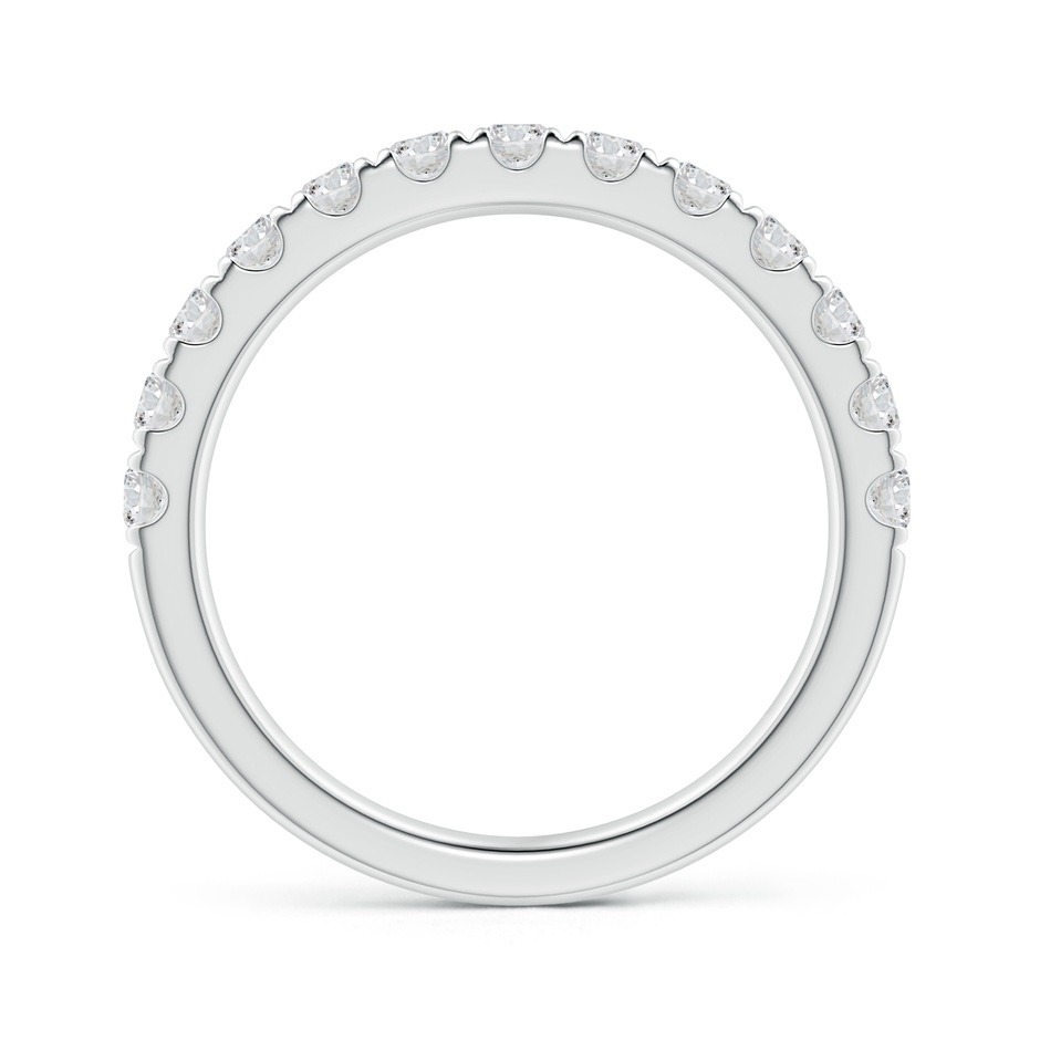 2.4mm HSI2 Half Eternity Round Diamond Wedding Band for Her in White Gold side-1