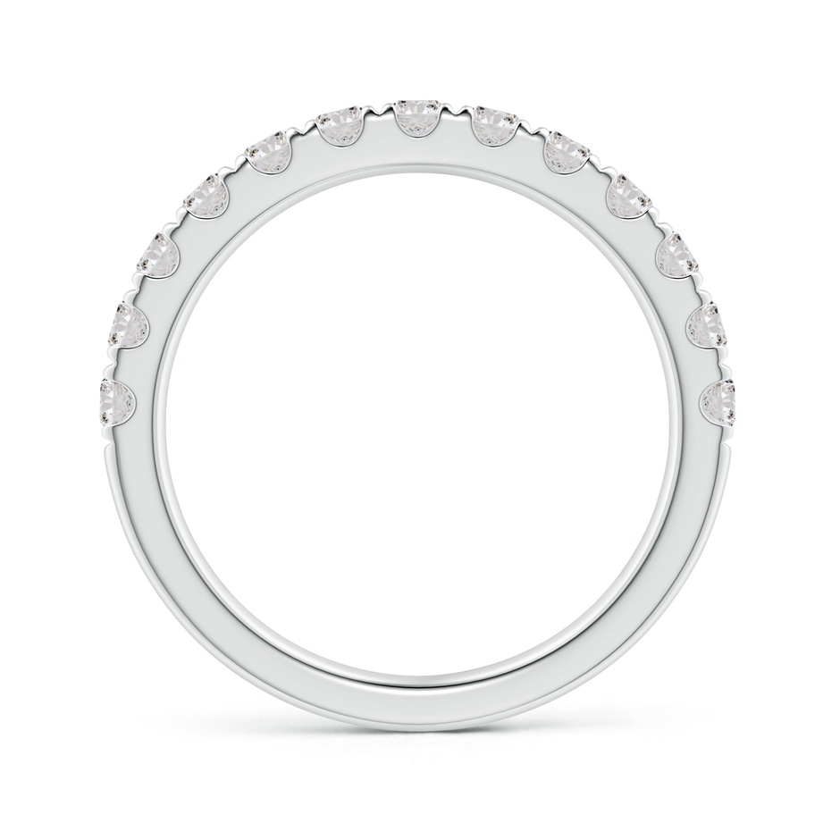 2.4mm IJI1I2 Half Eternity Round Diamond Wedding Band for Her in White Gold side-1