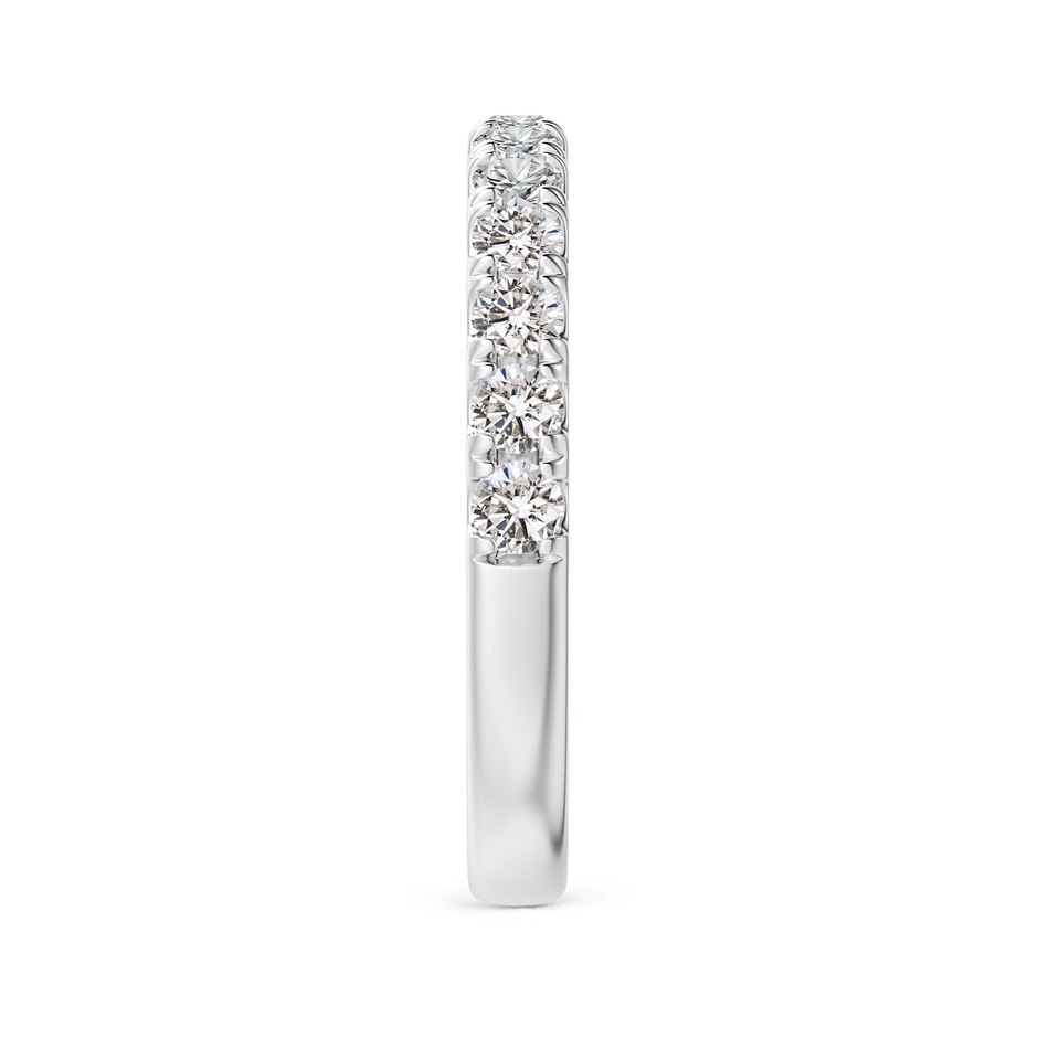 2.4mm IJI1I2 Half Eternity Round Diamond Wedding Band for Her in White Gold side-2
