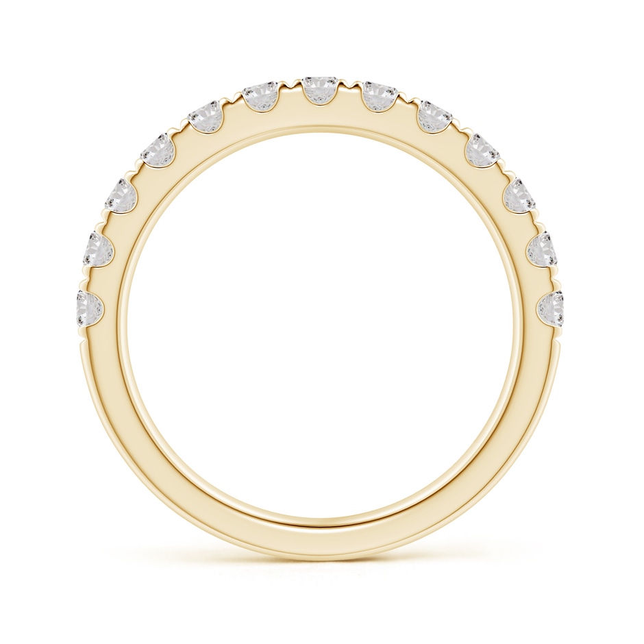 2.4mm IJI1I2 Half Eternity Round Diamond Wedding Band for Her in Yellow Gold side-1