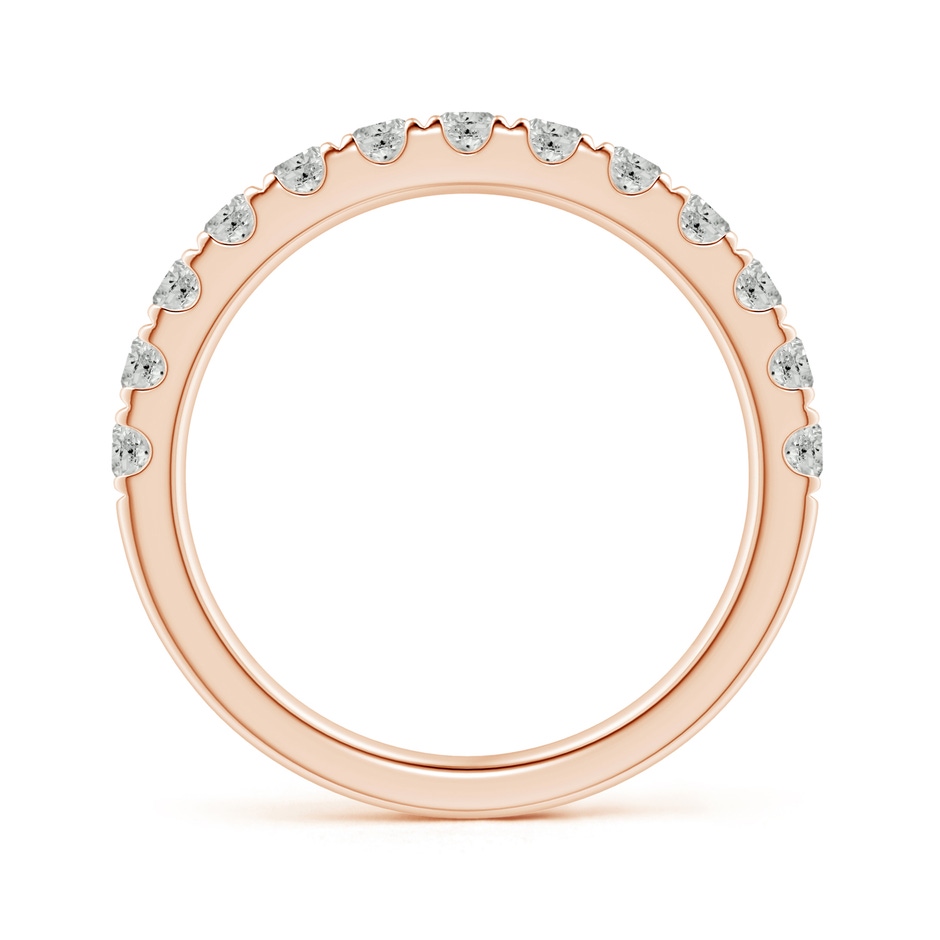 2.4mm KI3 Half Eternity Round Diamond Wedding Band for Her in Rose Gold side-1