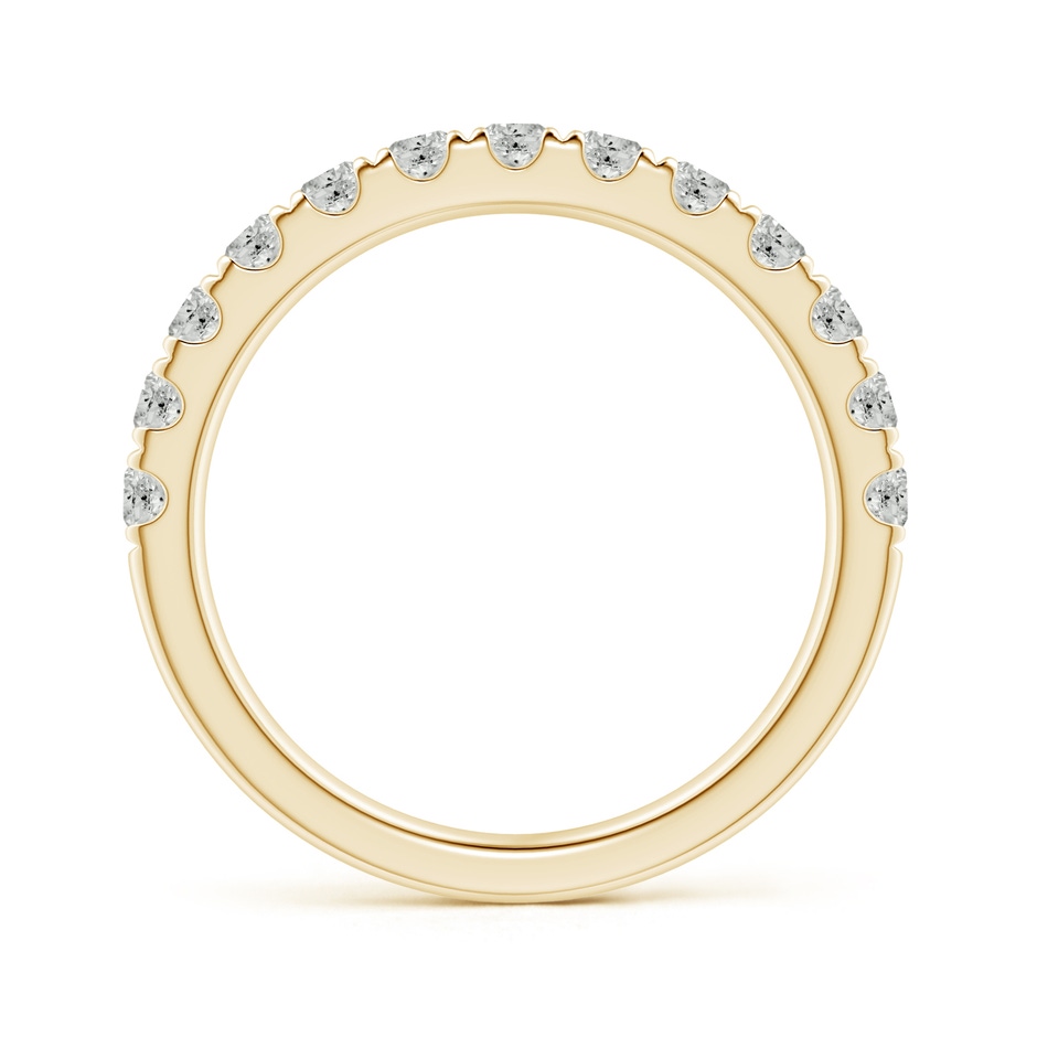 2.4mm KI3 Half Eternity Round Diamond Wedding Band for Her in Yellow Gold side-1