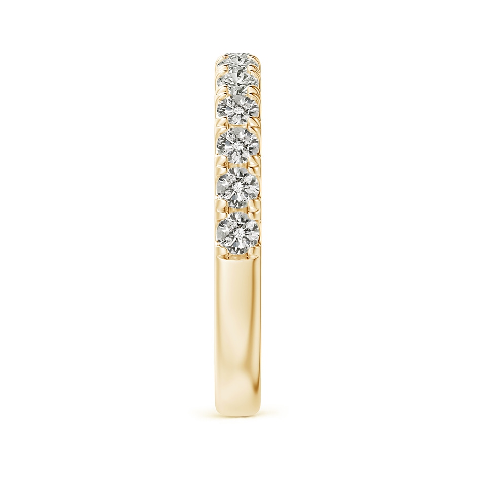 2.4mm KI3 Half Eternity Round Diamond Wedding Band for Her in Yellow Gold side-2