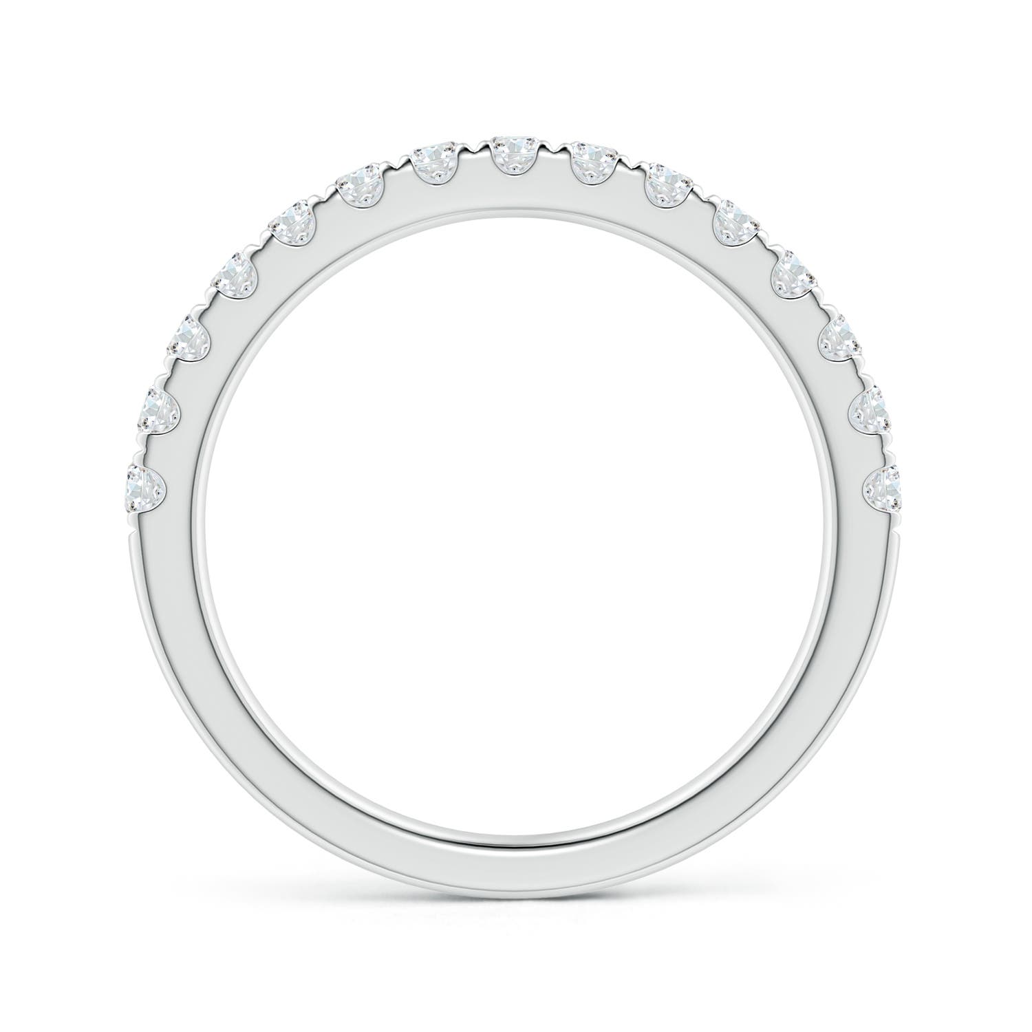 2mm GVS2 Half Eternity Round Diamond Wedding Band for Her in P950 Platinum
