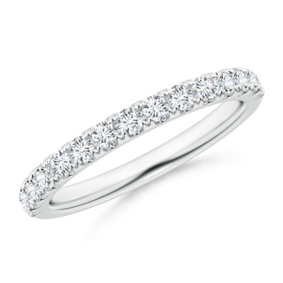 2mm GVS2 Half Eternity Round Diamond Wedding Band for Her in White Gold