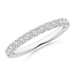 2mm HSI2 Half Eternity Round Diamond Wedding Band for Her in P950 Platinum