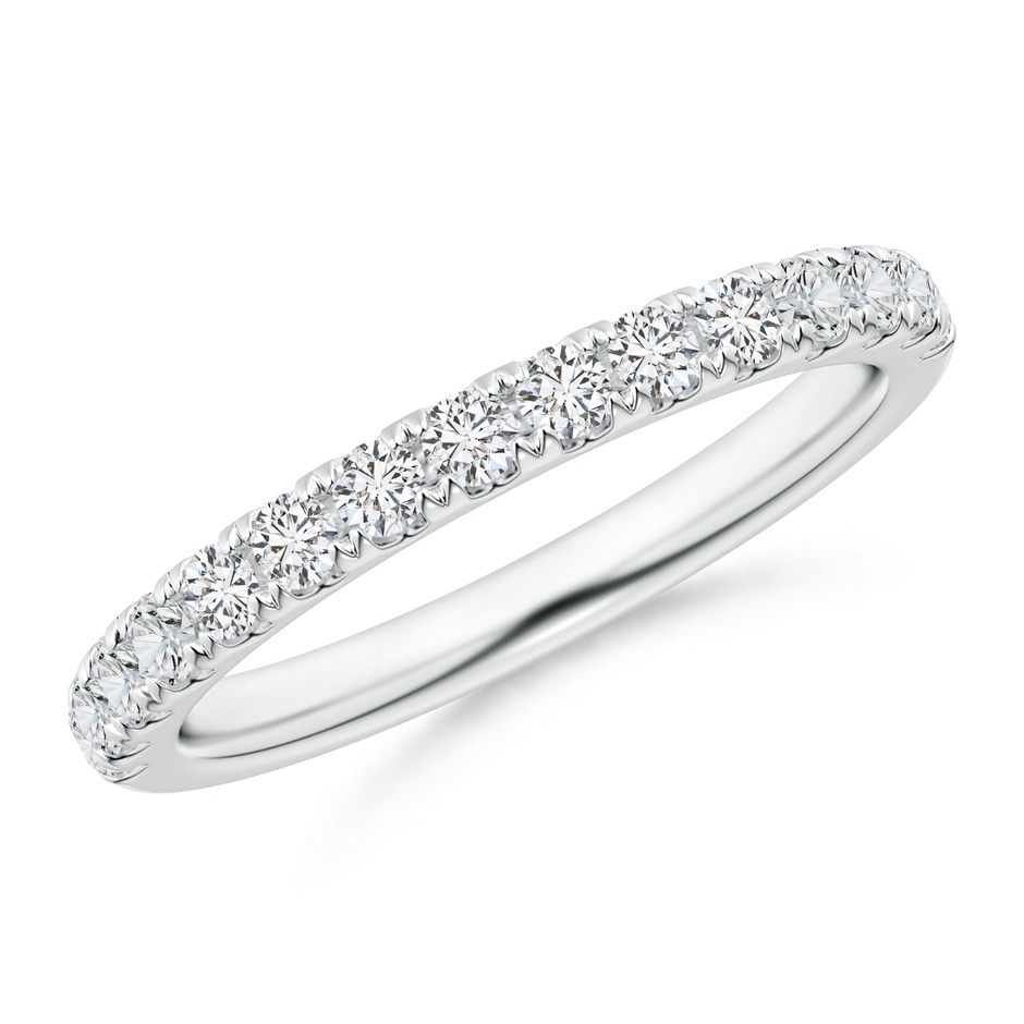 2mm HSI2 Half Eternity Round Diamond Wedding Band for Her in P950 Platinum 
