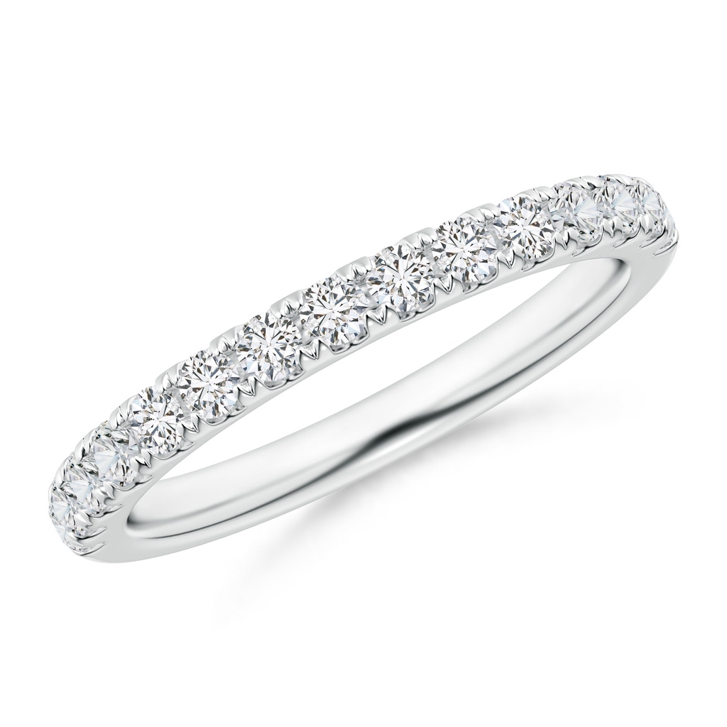 2mm HSI2 Half Eternity Round Diamond Wedding Band for Her in White Gold 