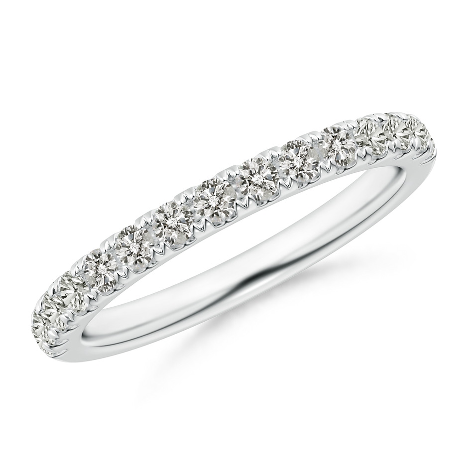 2mm KI3 Half Eternity Round Diamond Wedding Band for Her in White Gold 