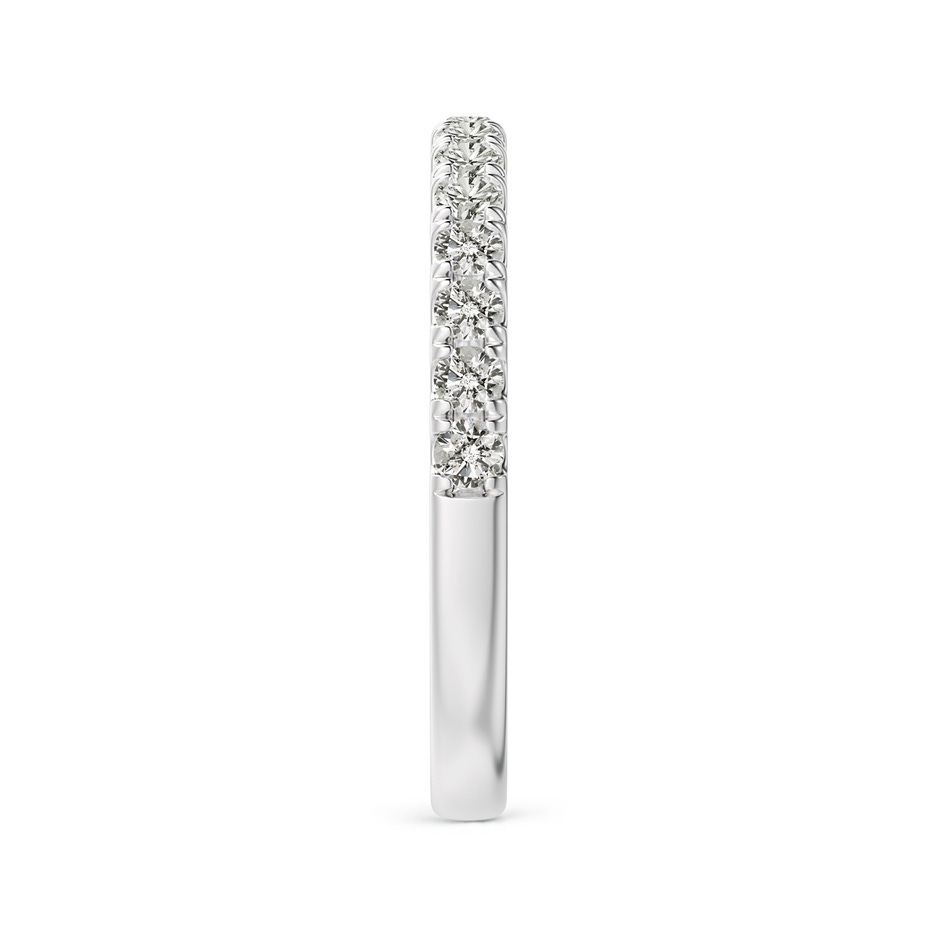 2mm KI3 Half Eternity Round Diamond Wedding Band for Her in White Gold side-2