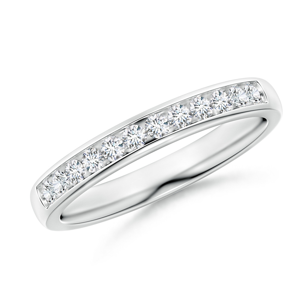 1.7mm GVS2 Channel-Set Half Eternity Diamond Wedding Ring for Women in P950 Platinum