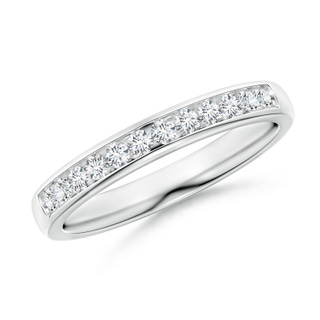 1.7mm GVS2 Channel-Set Half Eternity Diamond Wedding Ring for Women in White Gold