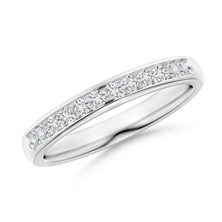 1.7mm HSI2 Channel-Set Half Eternity Diamond Wedding Ring for Women in White Gold