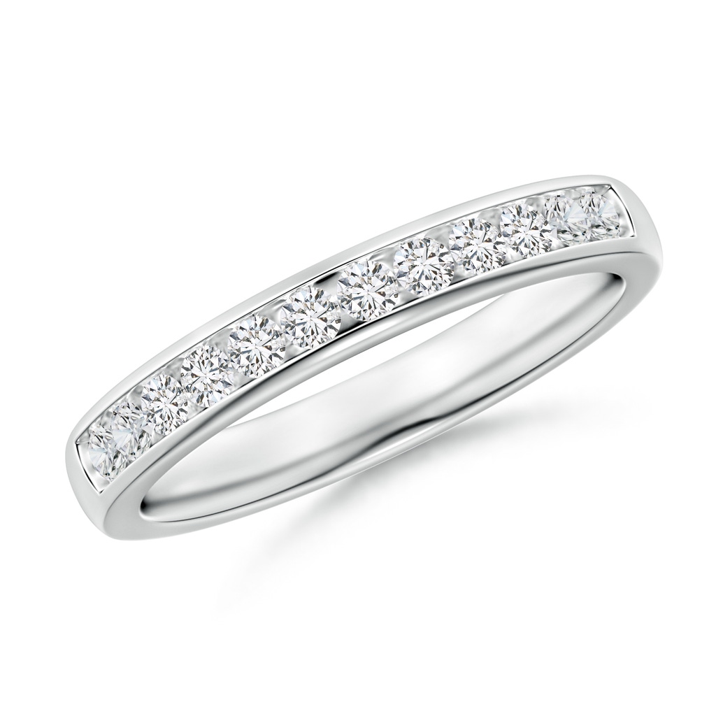 1.85mm HSI2 Channel-Set Half Eternity Diamond Wedding Ring for Women in 10K White Gold